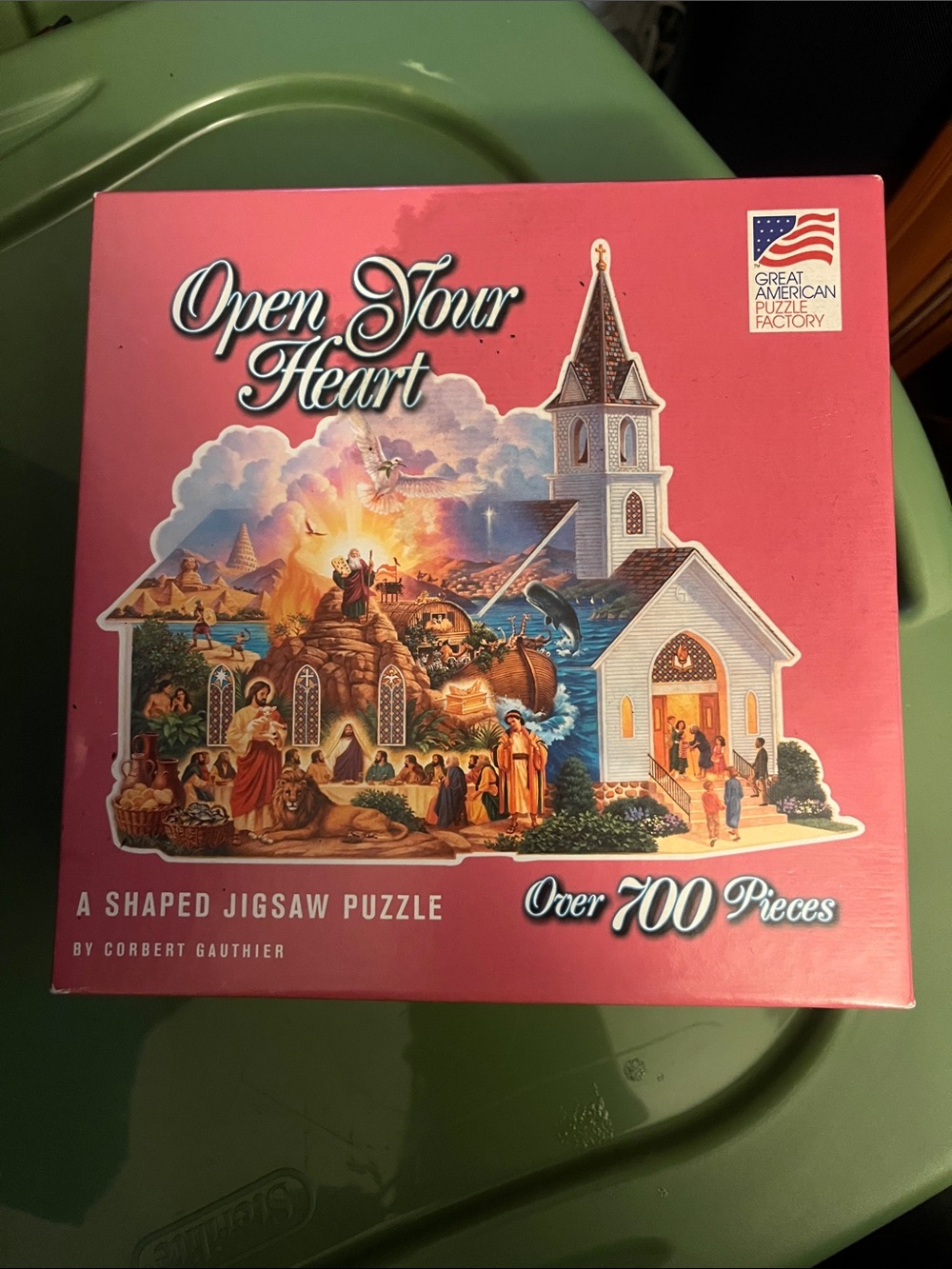 Open Your Heart Shaped Jigsaw Puzzle – Pink –